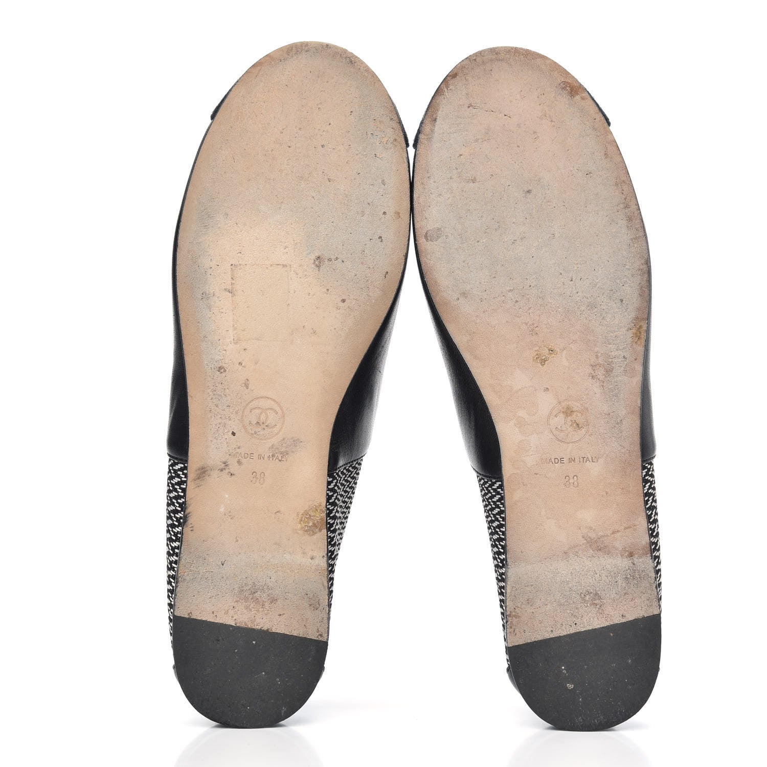 Chanel Calfskin Grosgrain Camellia Mocassin Loafers 38 Black 5 of 8