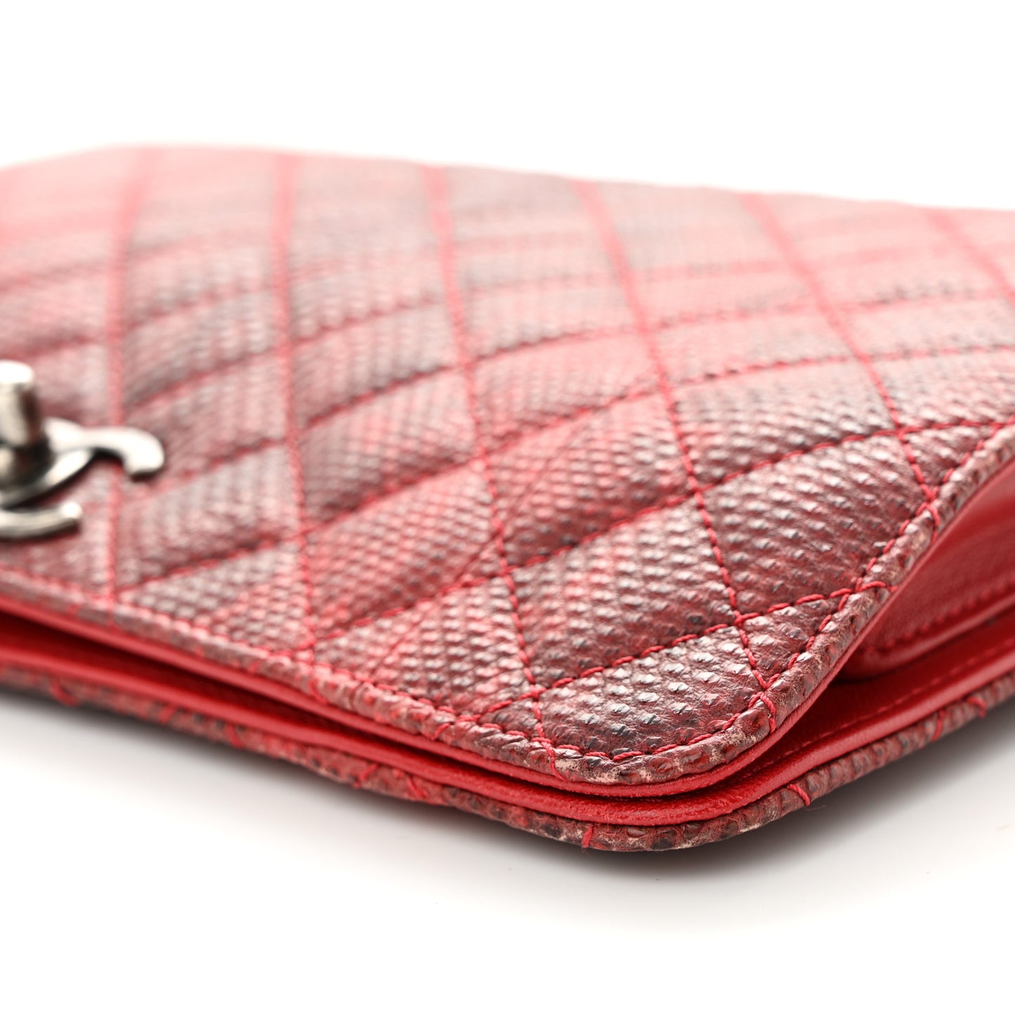 Karung Quilted Clutch Flap Red