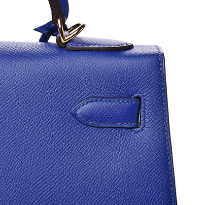 Hermes Epsom Horseshoe Kelly Sellier 32 Bleu Electrique Rose Sakura 16 of 31