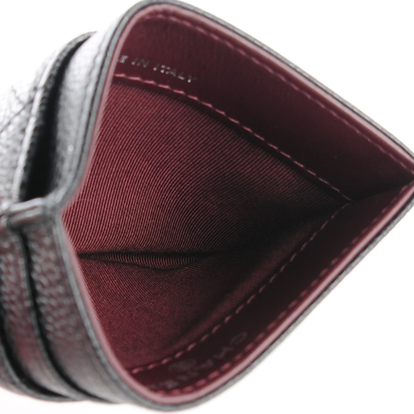 Caviar Quilted Card Holder Black