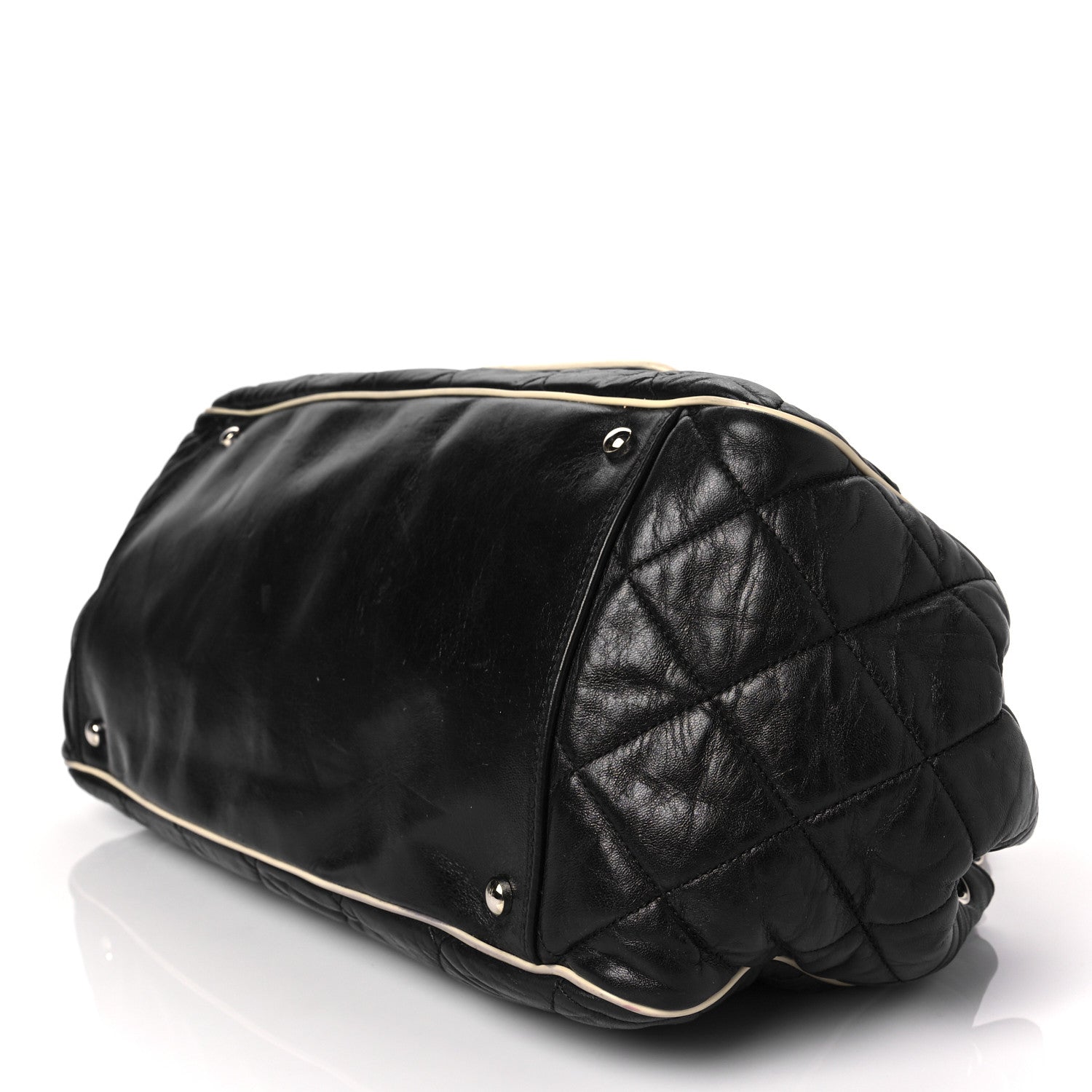 Chanel Lambskin Quilted East West Accordion Flap Black 7 of 7