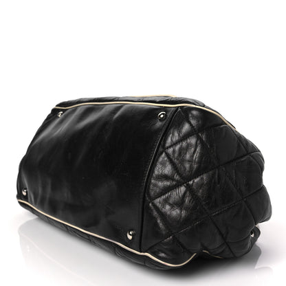 Chanel Lambskin Quilted East West Accordion Flap Black 7 of 7