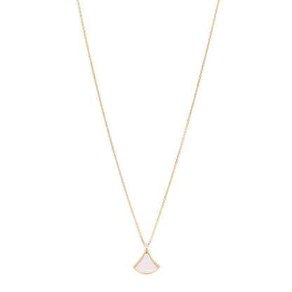 Bulgari 18K Yellow Gold Diamond Mother of Pearl Small Divas' Dream Pendant Necklace 1 of 8