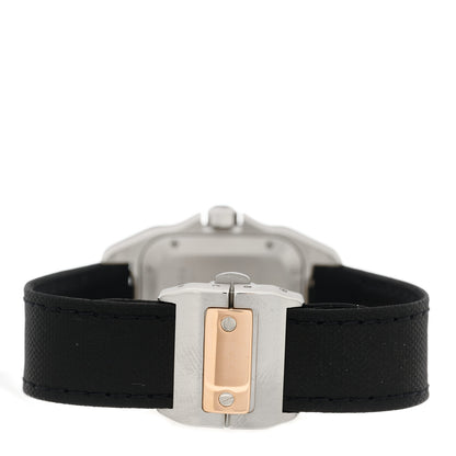 Cartier Stainless Steel 18K Yellow Gold Fabric 33mm Santos 100 Automatic Watch 3 of 4