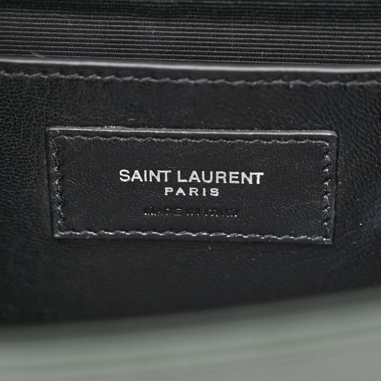 Saint Laurent Calfskin Crocodile Embossed Medium Classic Monogram Kate Tassel Satchel Dark Mint 6 of 10