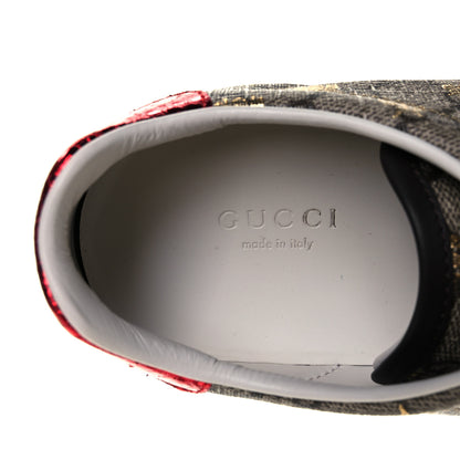 Gucci GG Supreme Monogram Bees Ayers Web Womens Ace Sneakers 36.5 Beige Oro Green Red 9 of 10