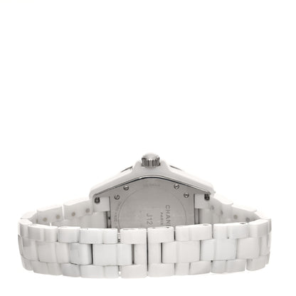 Chanel Stainless Steel Ceramic Diamond 38mm J12 Automatic Watch White 3 of 4