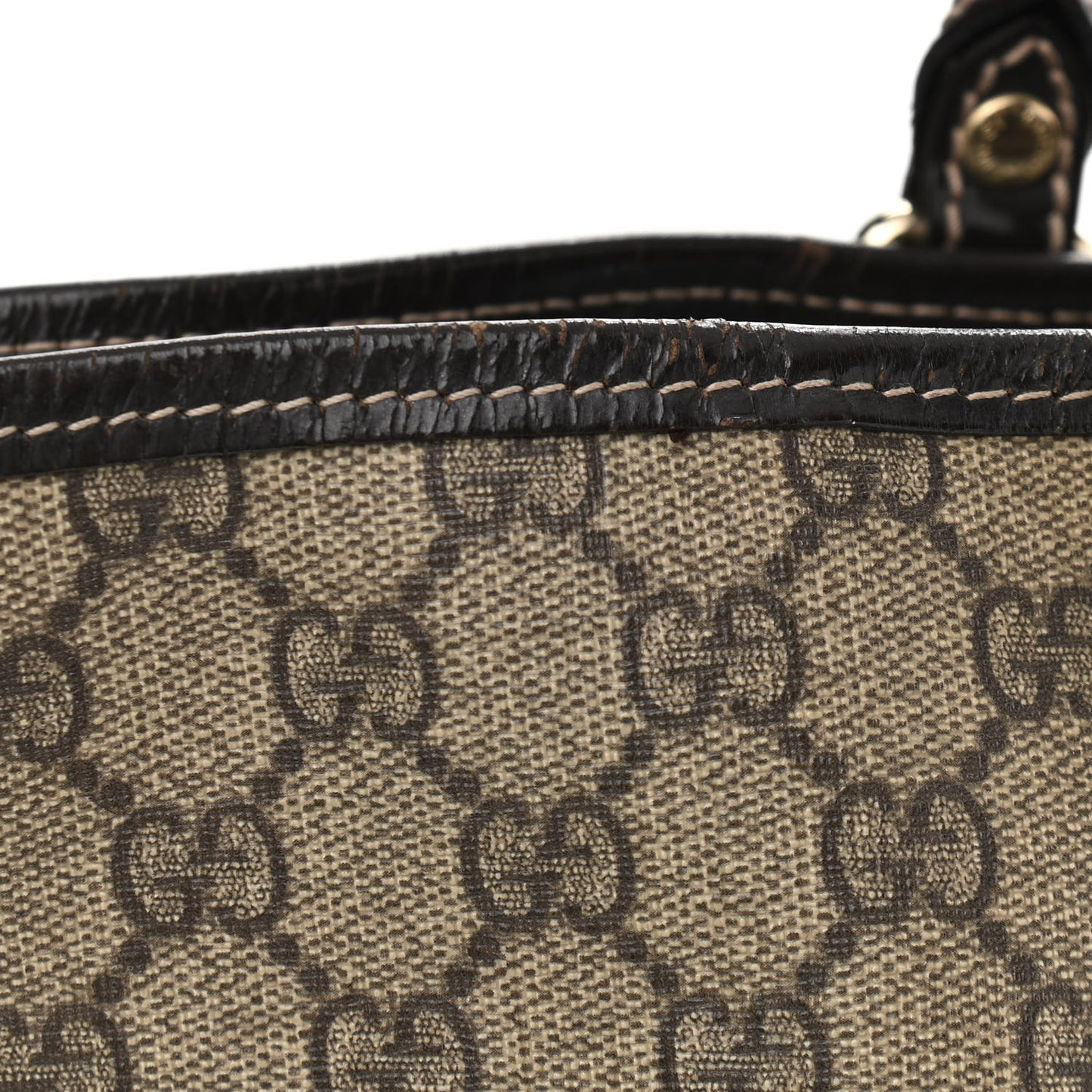 GG Plus Monogram Large Joy Tote Dark Brown