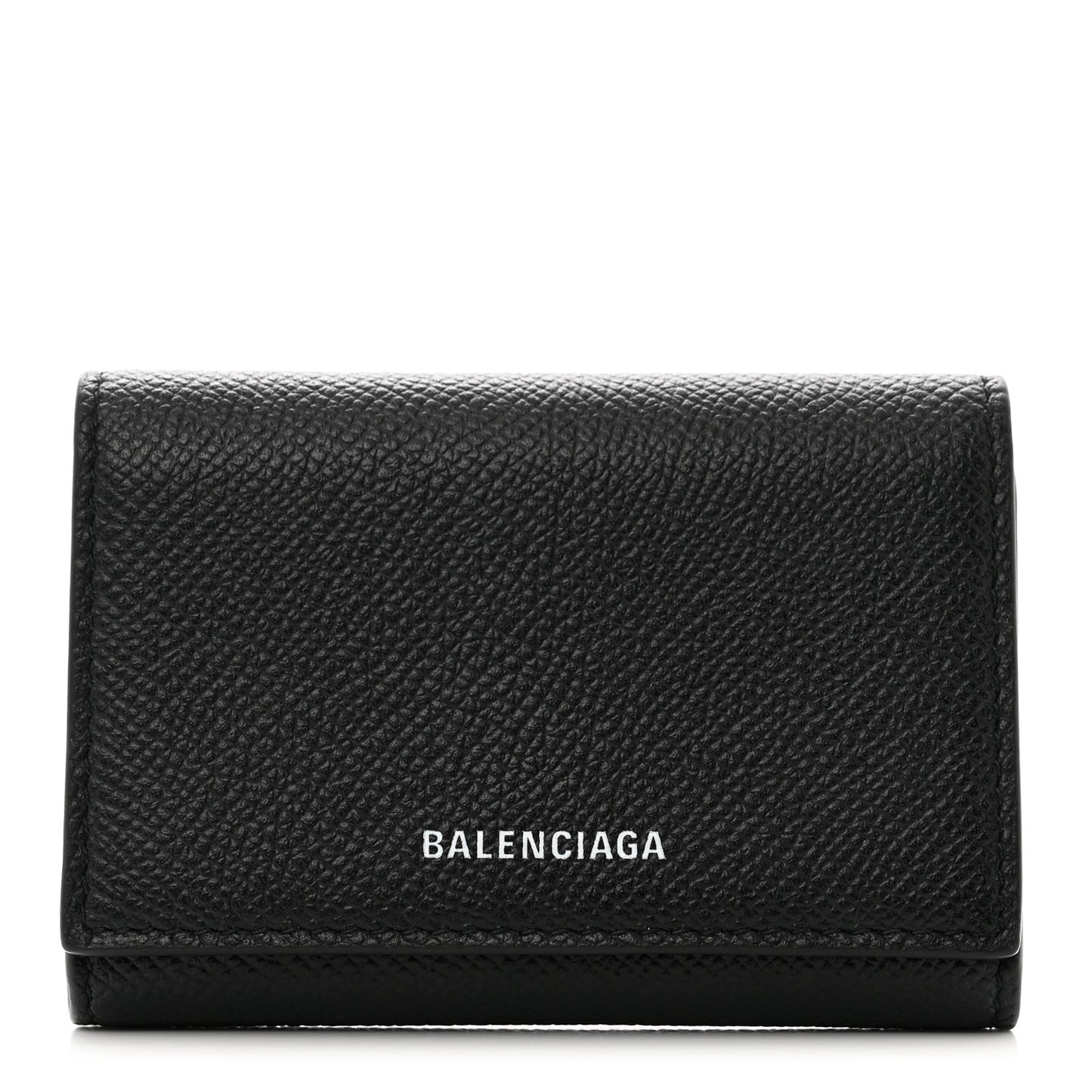 Grained Calfskin Ville Accordion Wallet Black
