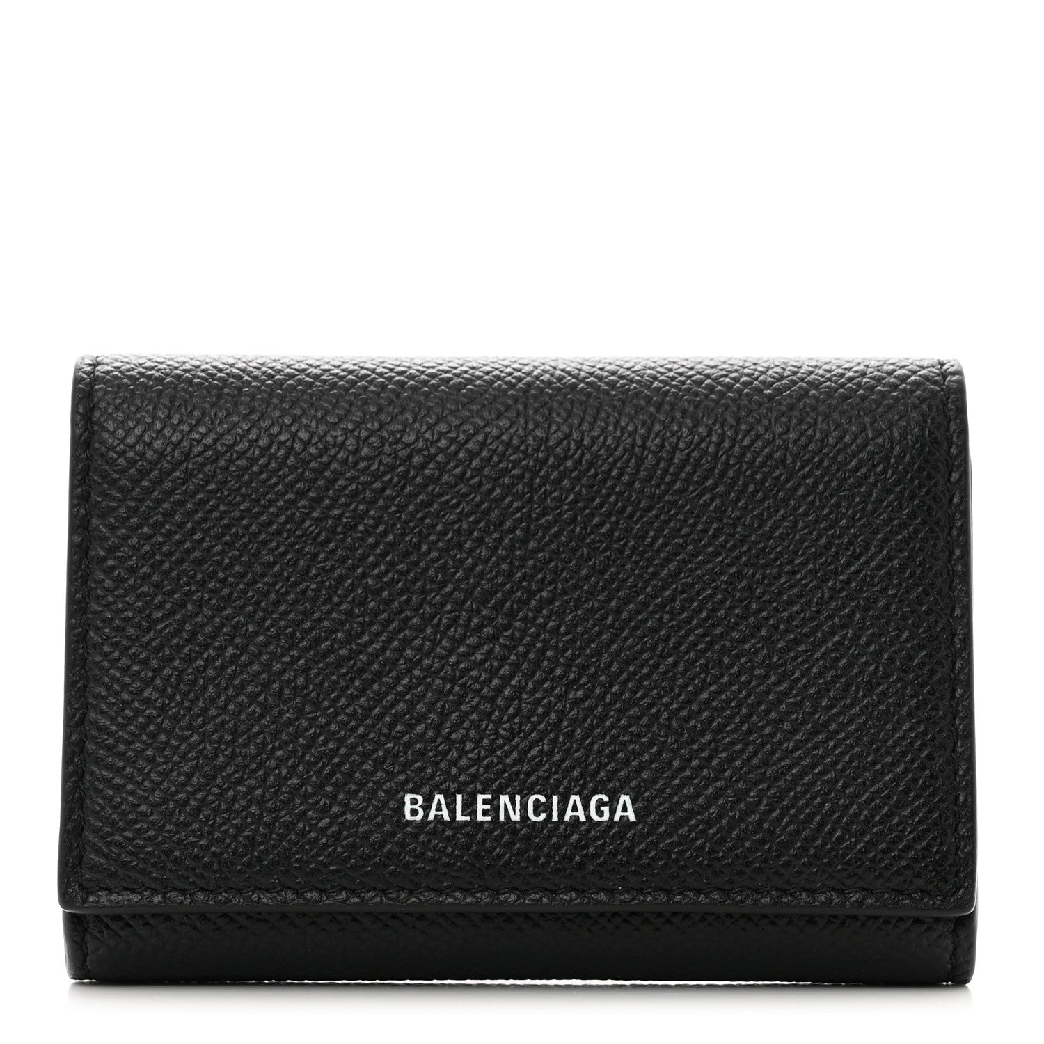 Balenciaga Grained Calfskin Ville Accordion Wallet Black 1 of 7