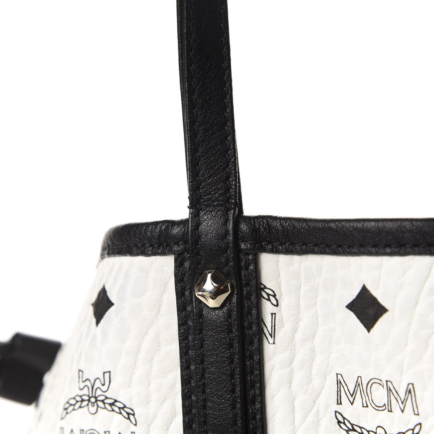 Visetos Medium Project Reversible Shopper Tote White
