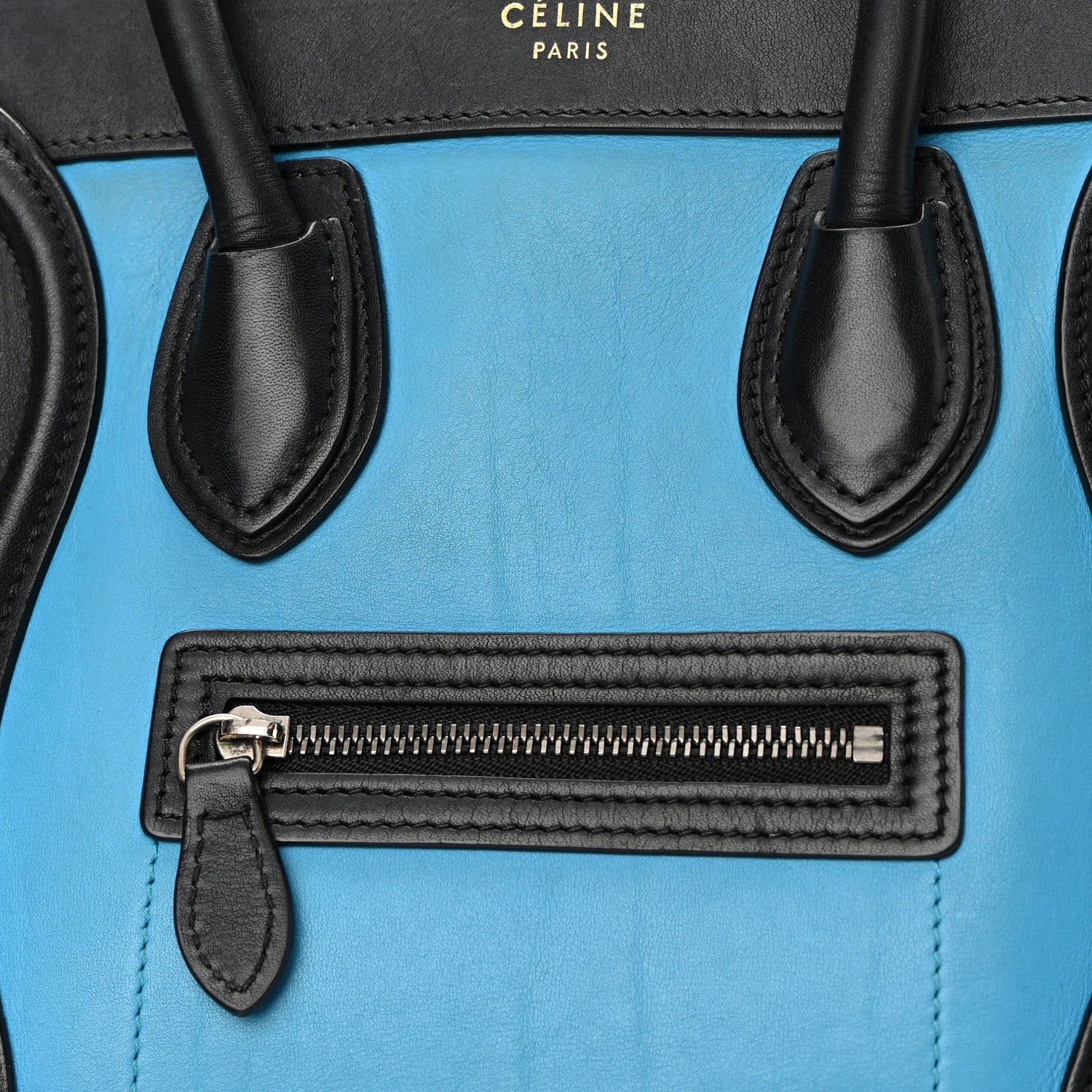 Celine Smooth Calfskin Nano Tri-Color Luggage Turquoise 14 of 17