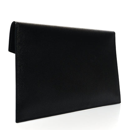 Saint Laurent Grain De Poudre Uptown Pouch Black 3 of 10