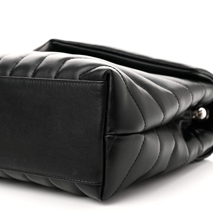 Saint Laurent Calfskin Y Quilted Monogram Small Loulou Chain Satchel Black 10 of 10