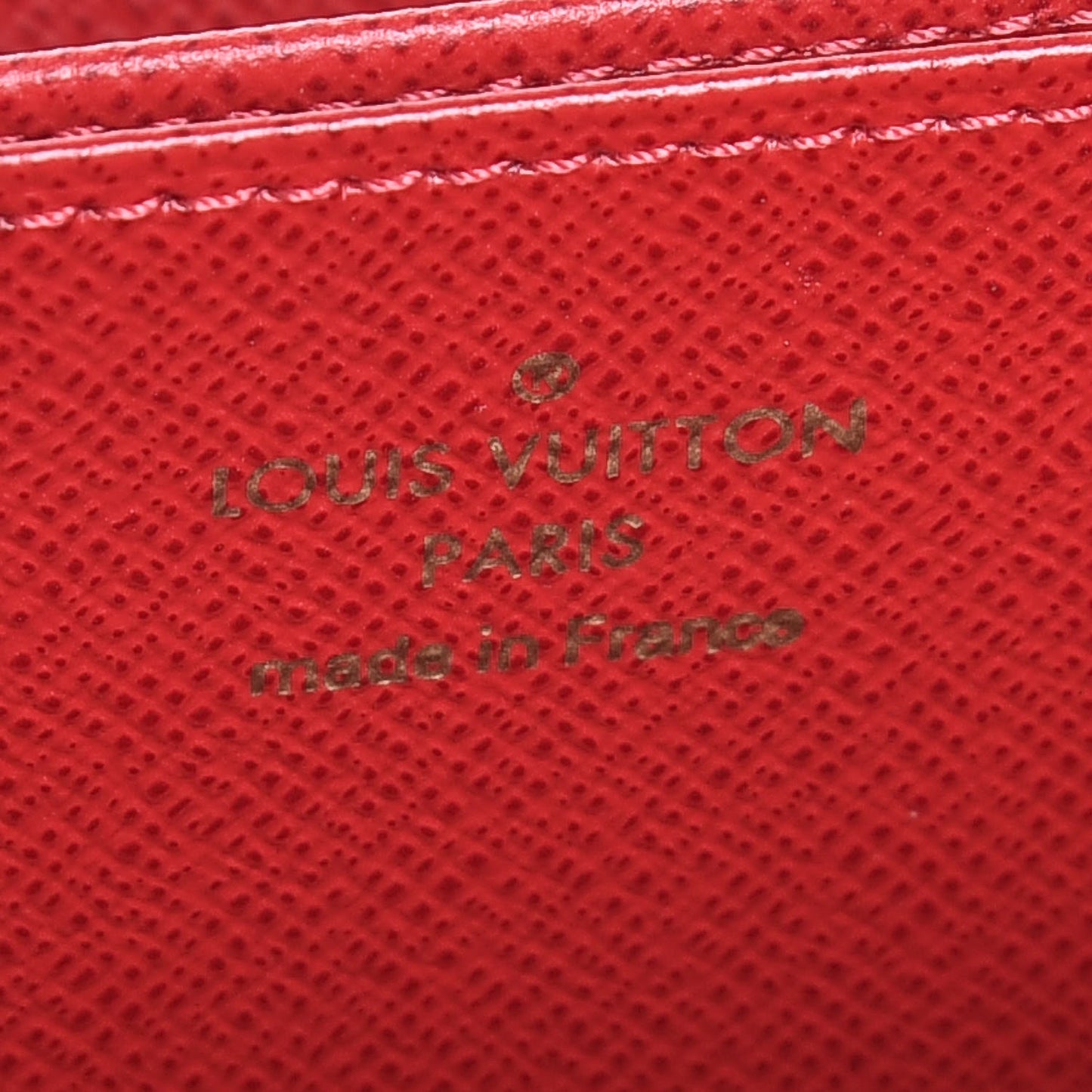 Damier Ebene Studded Zippy Wallet Cherry