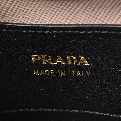 Prada Saffiano Cuir Medium Double Bag Cammeo Black 6 of 11