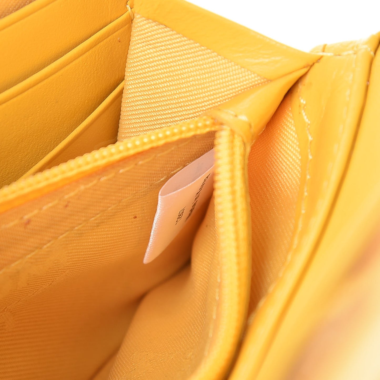 Calfskin Medium Tri-Fold Flap Wallet Yellow