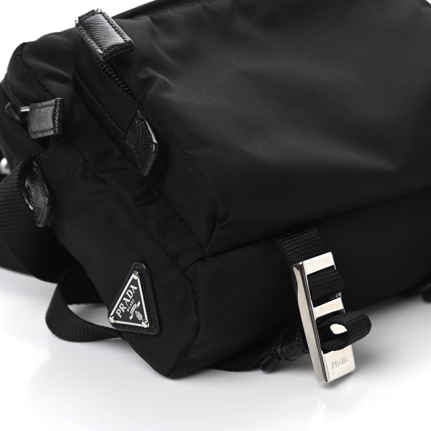 Tessuto Nylon Montagna Messenger Bag Black