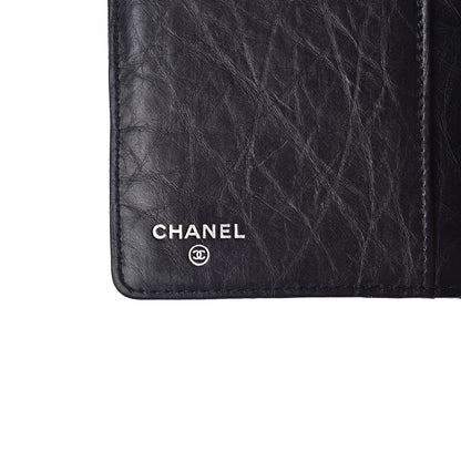 Chanel Aged Calfskin Quilted Reissue Yen Wallet Black 6 of 11