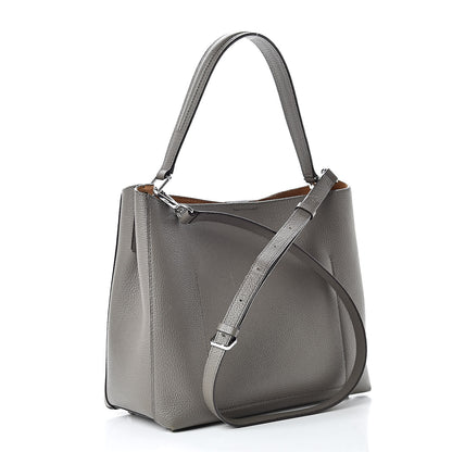 MCM Grained Calfskin Visetos Medium Sarah Hobo Grey 3 of 20