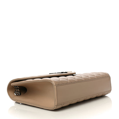 Saint Laurent Grain De Poudre Textured Mixed Matelasse Medium Triquilt Monogram Satchel Dark Beige 4 of 11