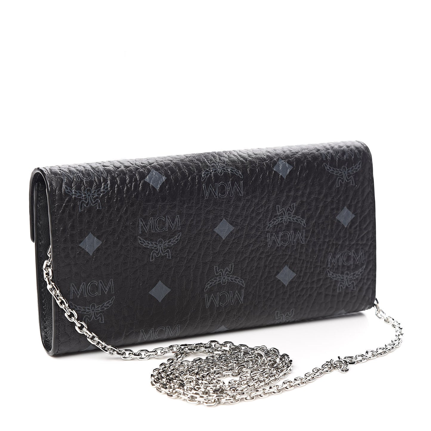 Visetos Large Patricia Wallet On Chain Black