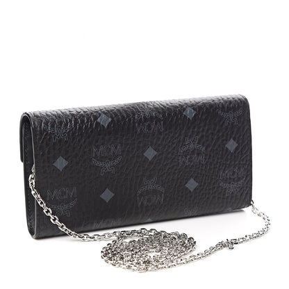 MCM Visetos Large Patricia Wallet On Chain Black 3 of 11