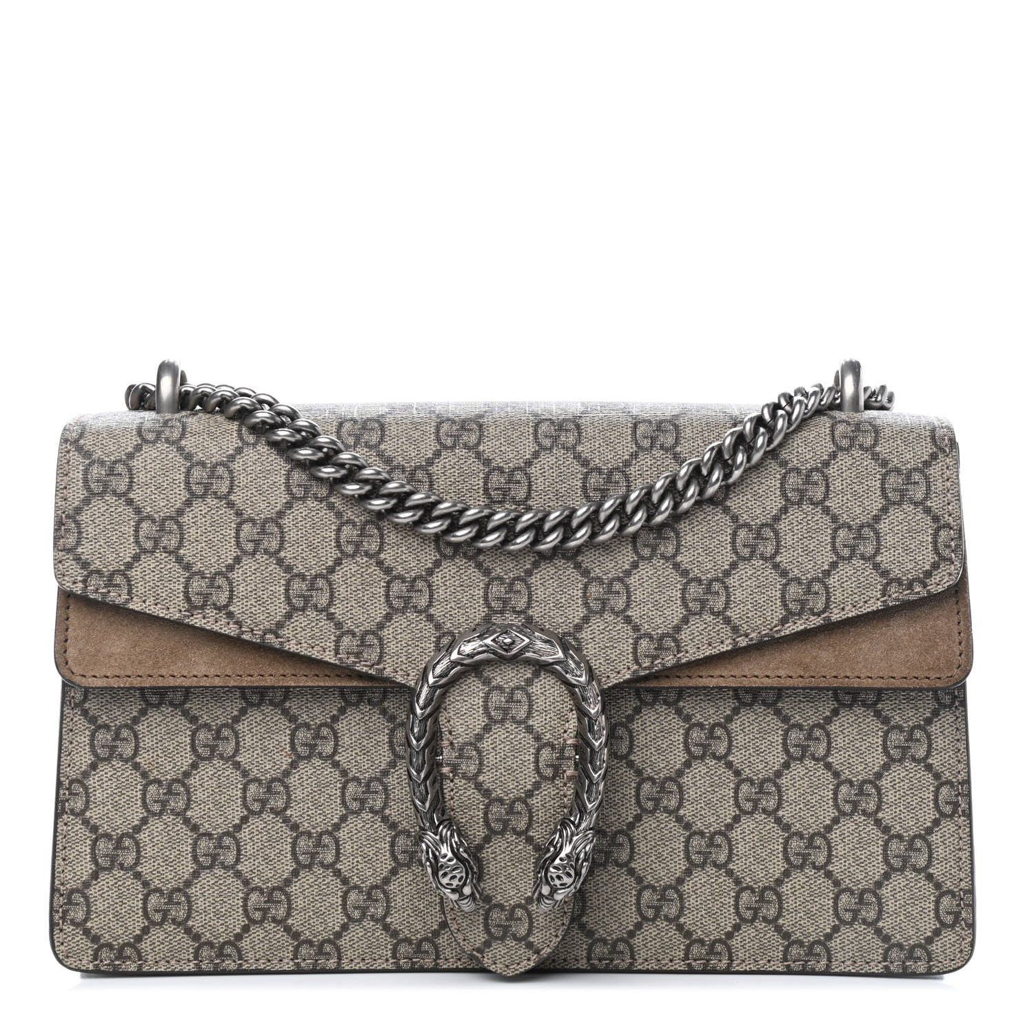 Gucci GG Supreme Monogram Small Dionysus Shoulder Bag Taupe 1 of 11