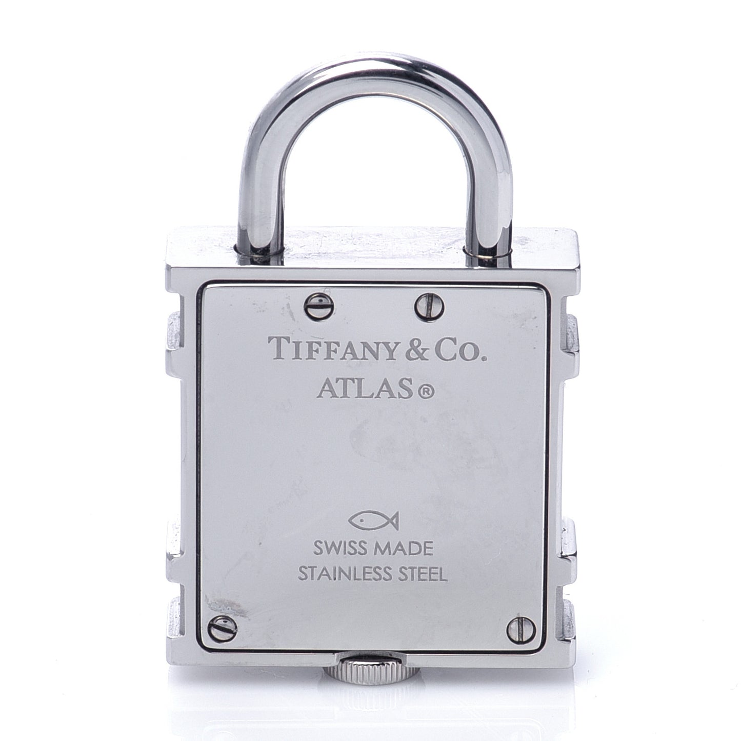 Stainless Steel 21mm Atlas Lock Charm Quartz Watch