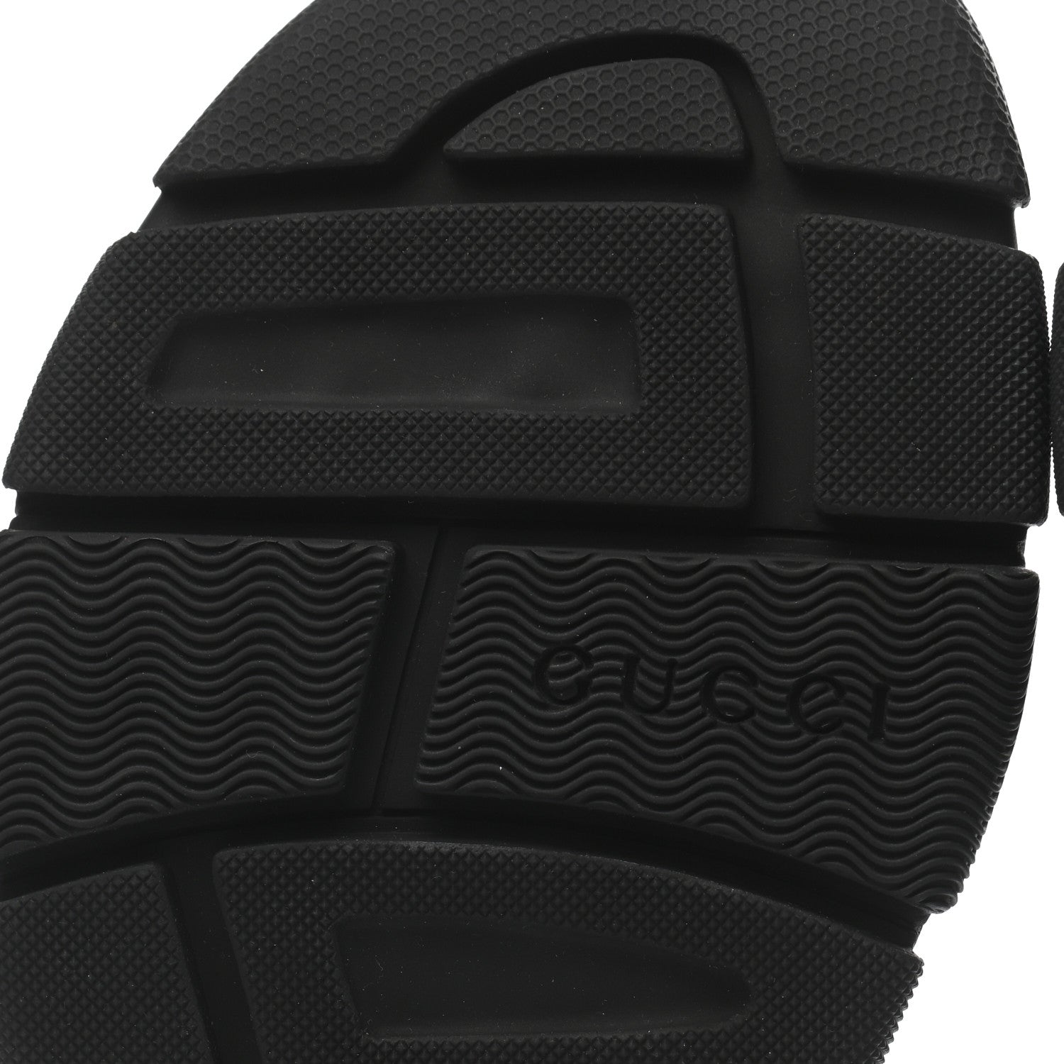 Gucci Nappa Grosgrain Logo Mens Velcro Chunky Slide Sandals 8 Black 6 of 7