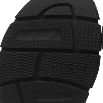 Gucci Nappa Grosgrain Logo Mens Velcro Chunky Slide Sandals 8 Black 6 of 7