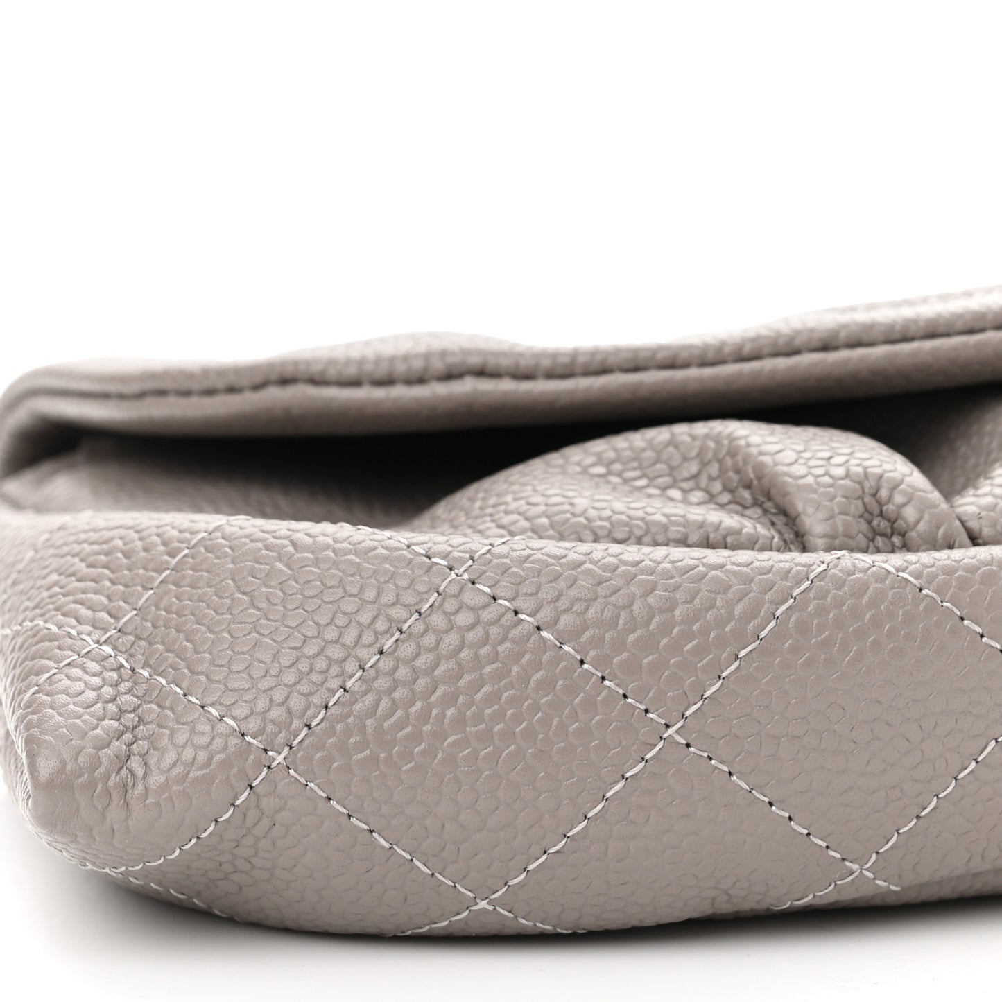 Caviar Half Moon Wallet On Chain WOC Light Grey