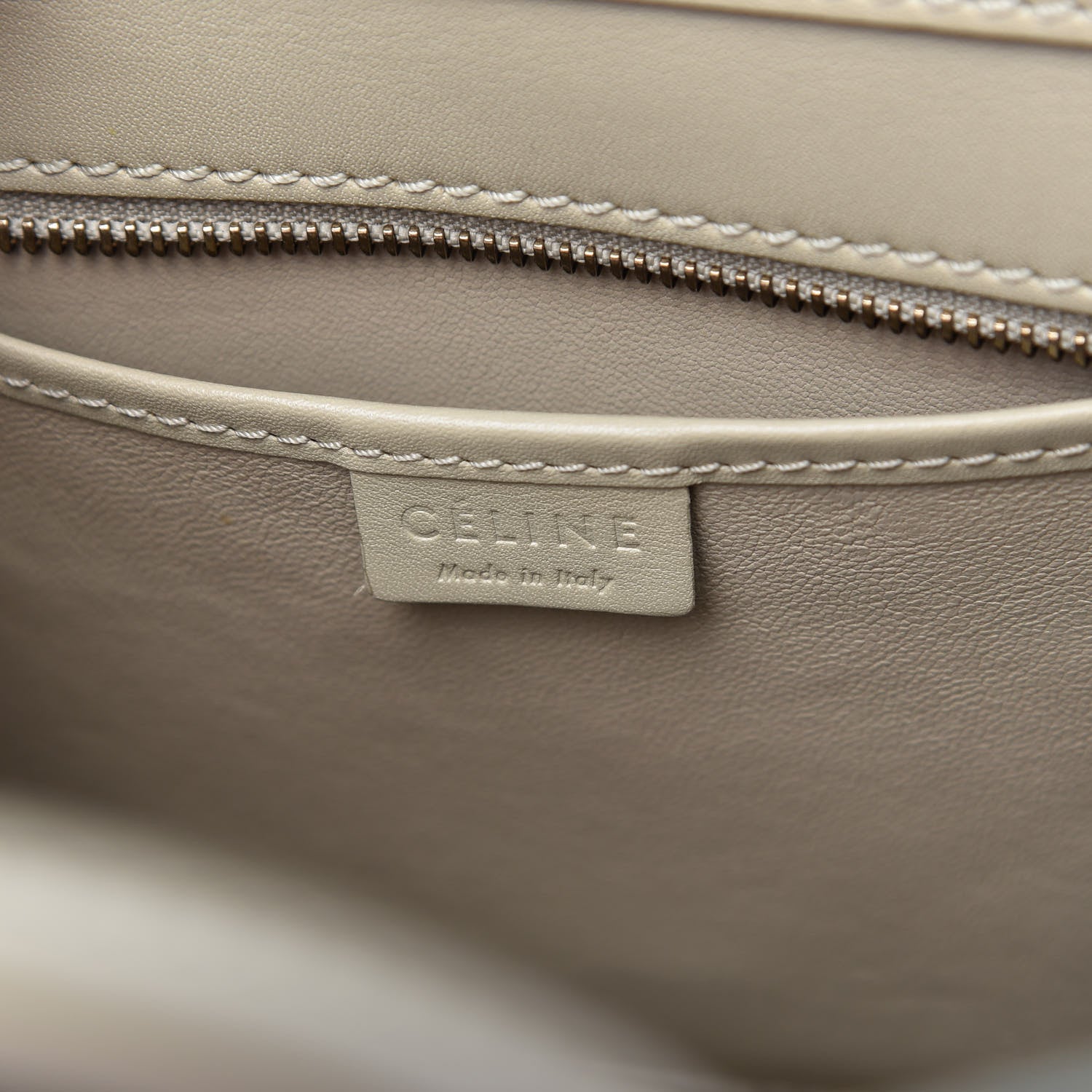 Celine Satin Calfskin Nano Luggage Sand 8 of 9