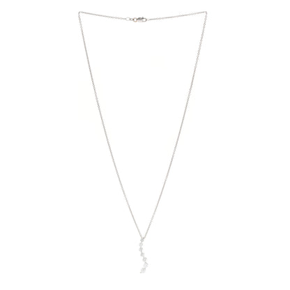 Parker & West by FASHIONPHILE 18K White Gold Diamond .88ctw Graduated Drop Pendant Necklace 3 of 7
