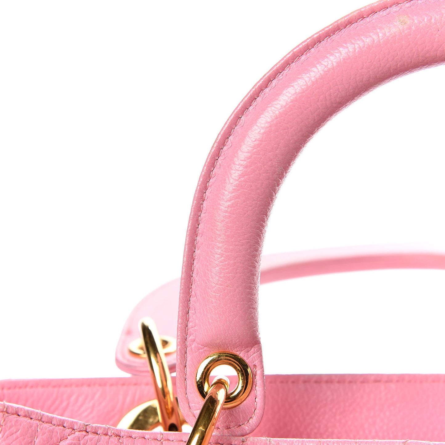 Grained Calfskin Cannage Medium Lady Dior Pink