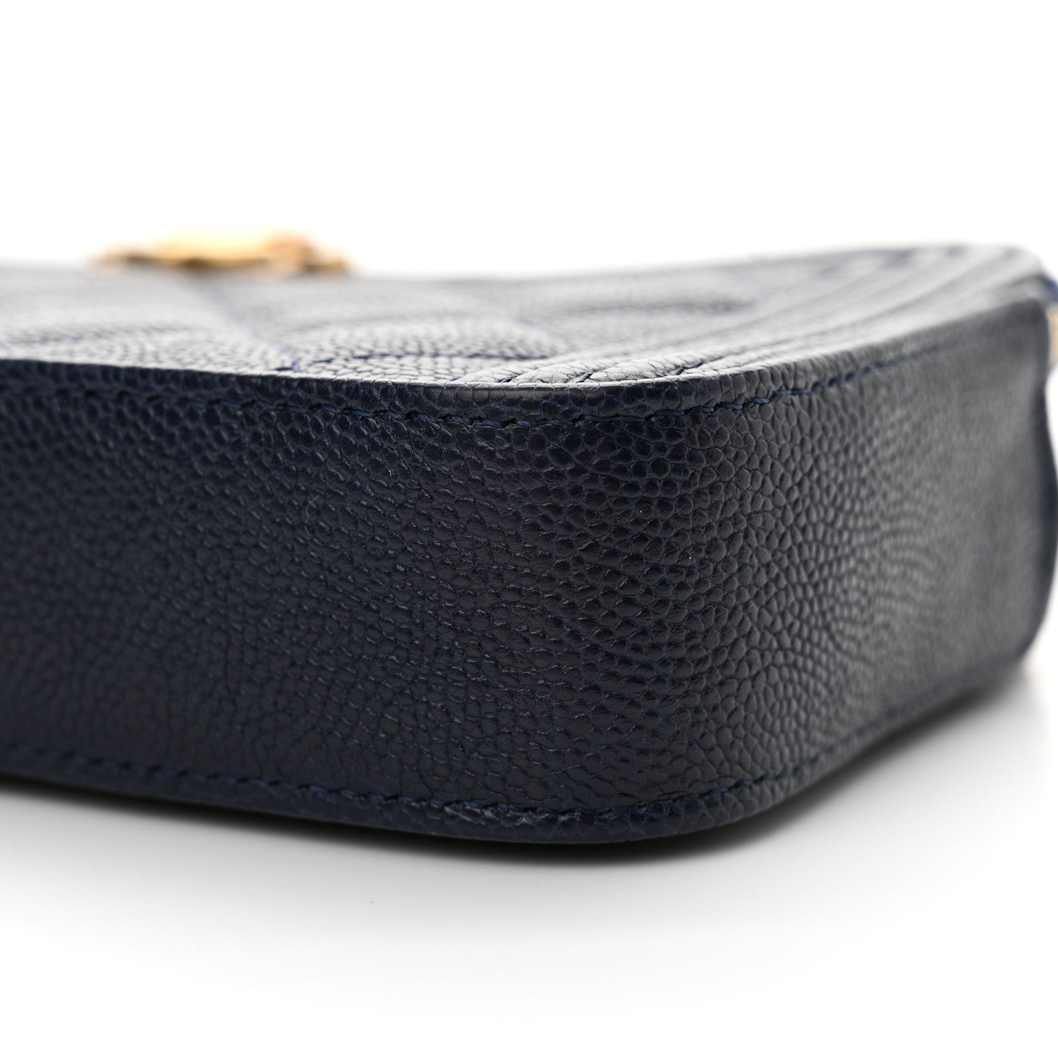 Chanel Caviar Quilted Small Boy Clutch With Chain Dark Blue 11 of 12