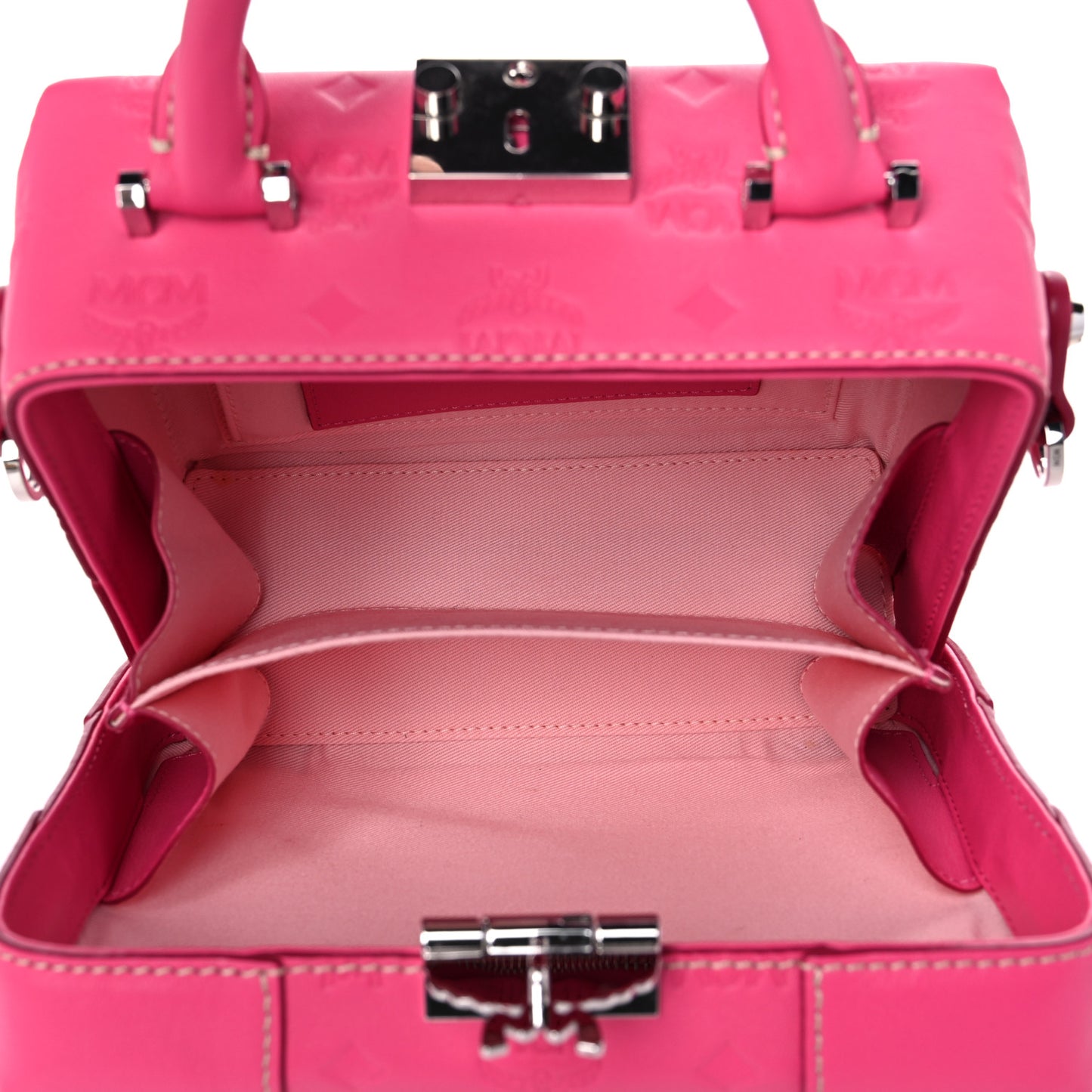 Calfskin Ottomar Monogram Small Berlin Crossbody Sugar Pink