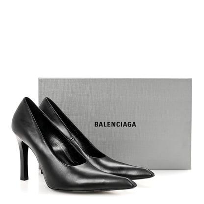 Balenciaga Distressed Calfskin Odeon 100mm Pumps 38 Black 10 of 10