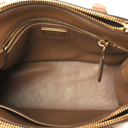 Prada Saffiano Mini Galleria Double Zip Tote Caramel 5 of 10