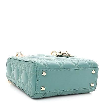 Christian Dior Lambskin Cannage Mini Lady Dior Storm Blue 4 of 10