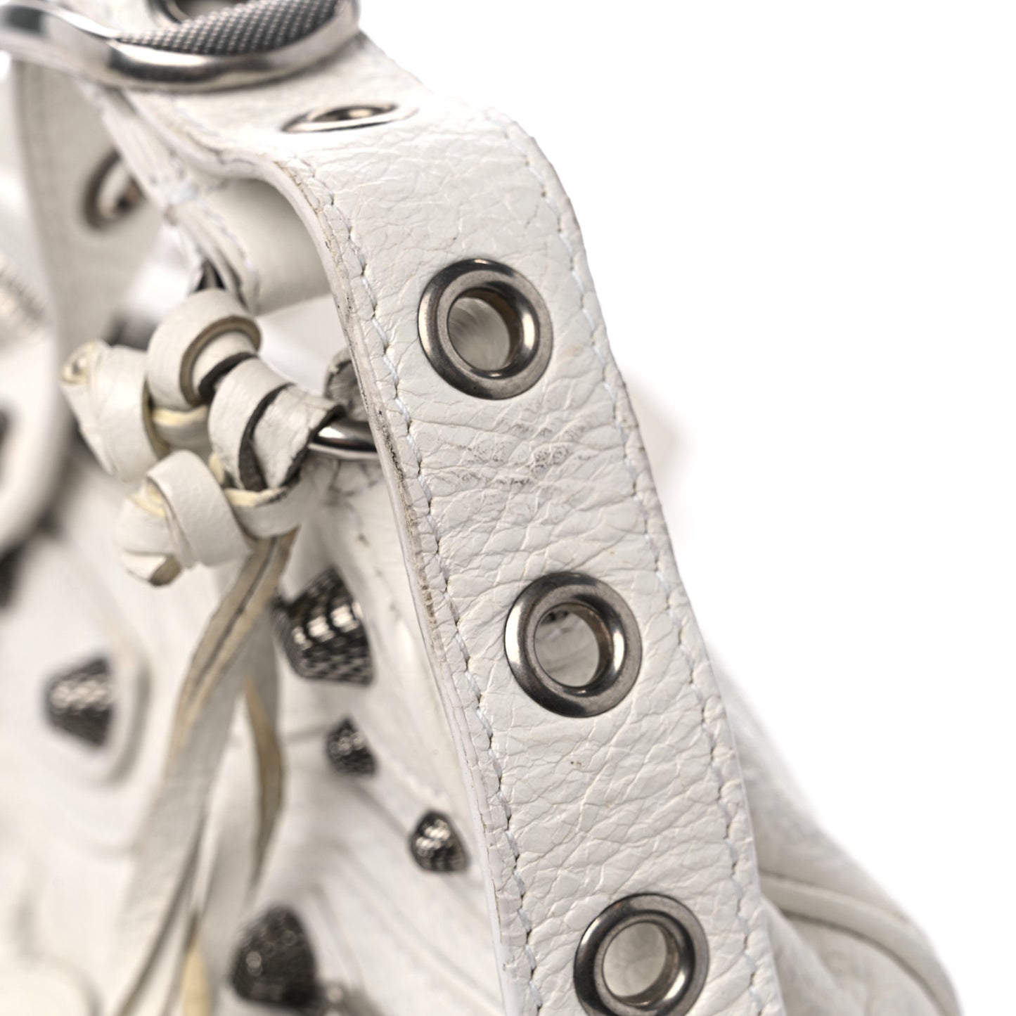 Agneau Arena Le Cagole Shoulder Bag XS Optic White