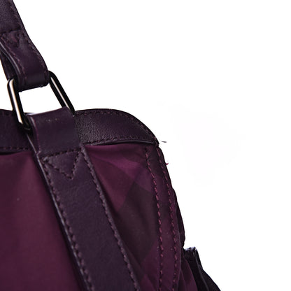 Burberry Nylon Check Small Buckleigh Packable Tote Purple 13 of 18
