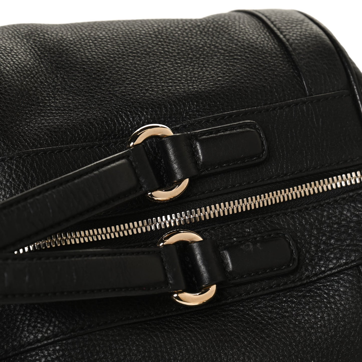 Pebbled Calfskin Medium Soho Boston Black
