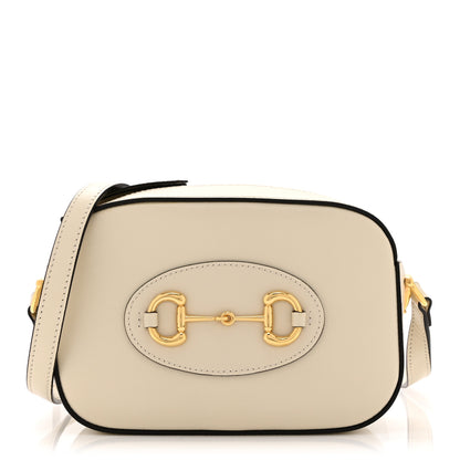 Gucci Azalea Calfskin Mini Horsebit 1955 Camera Shoulder Bag Mystic White 1 of 11