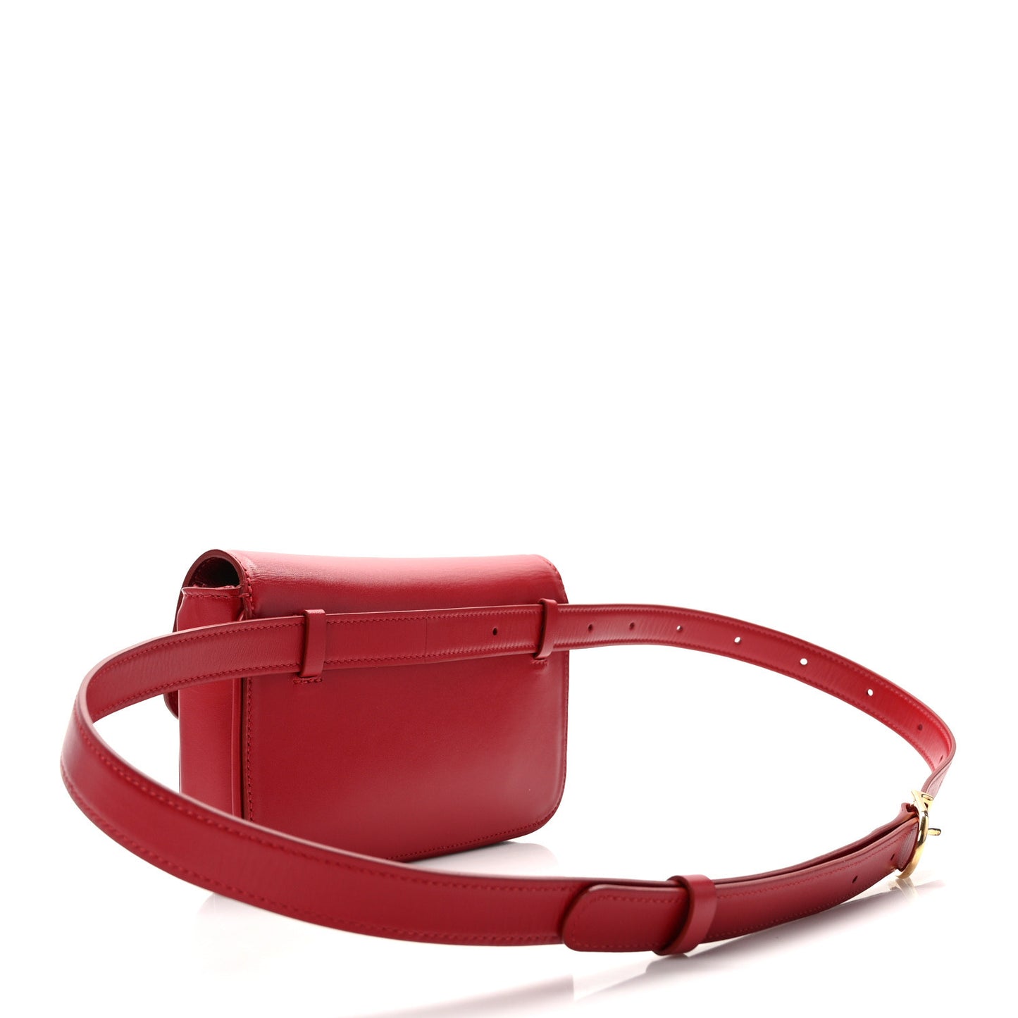 Smooth Calfskin Tassel Belt Bag Red