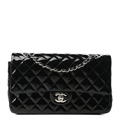 Chanel Patent Quilted Medium Double Flap Black 1 of 10