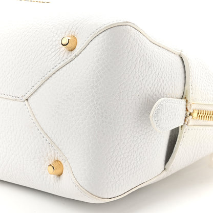 Burberry London Grainy Calfskin Small Greenwood Bowling Bag White 11 of 11