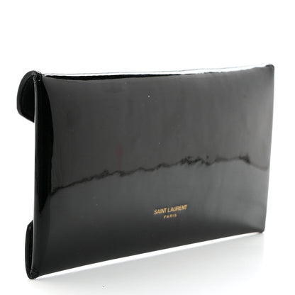 Saint Laurent Patent Paloma Envelope Clutch Black 3 of 7