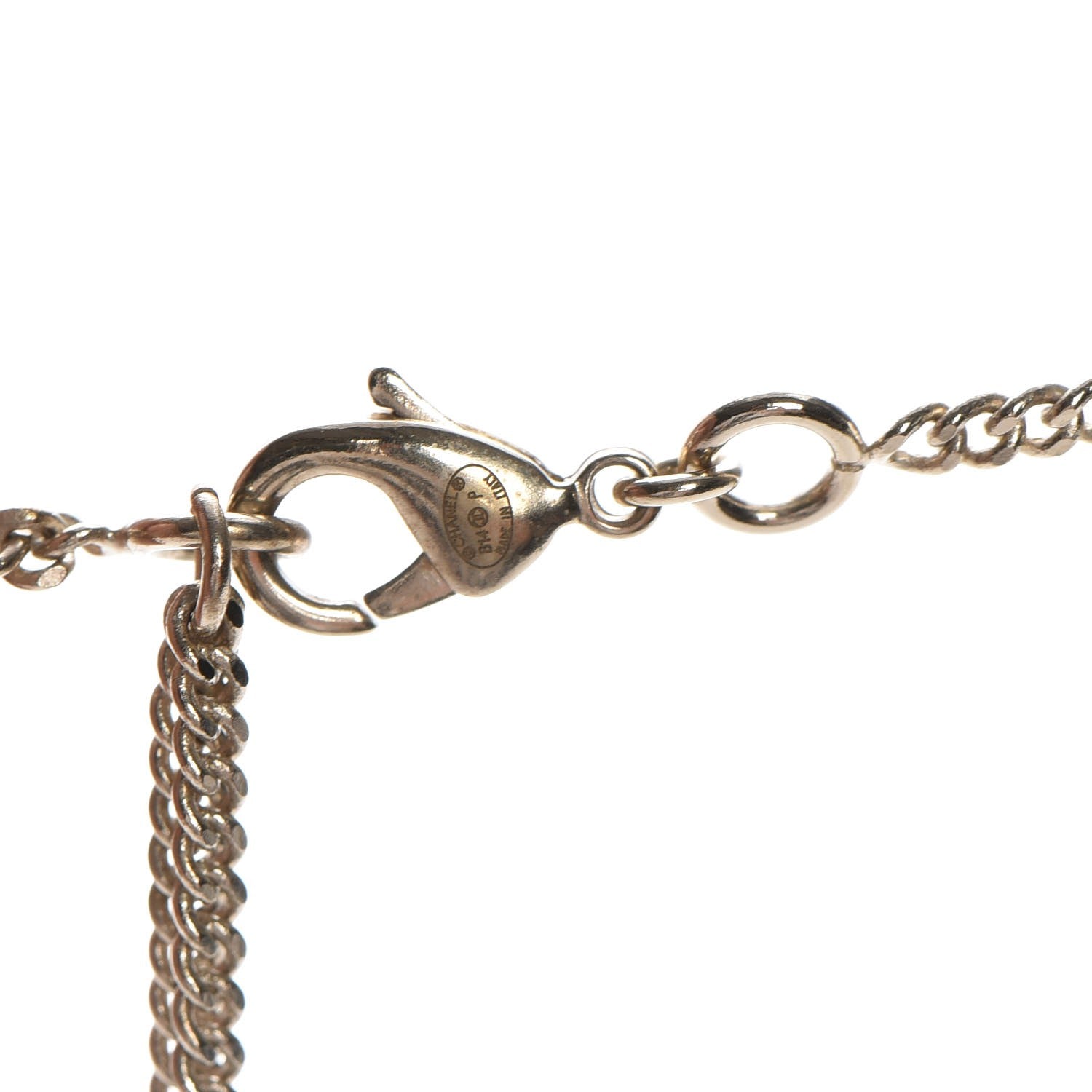 Chanel Baguette Crystal CC Necklace Light Gold 5 of 6