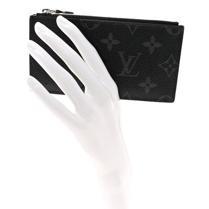 Louis Vuitton Monogram Eclipse Taiga Coin Card Holder 2 of 7